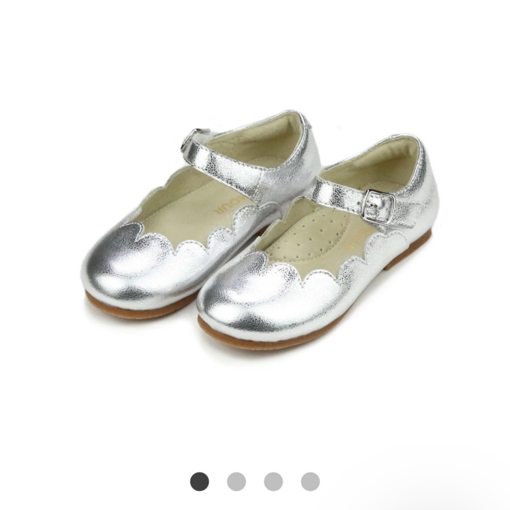 L'Amour Silver Kids Dress Shoes